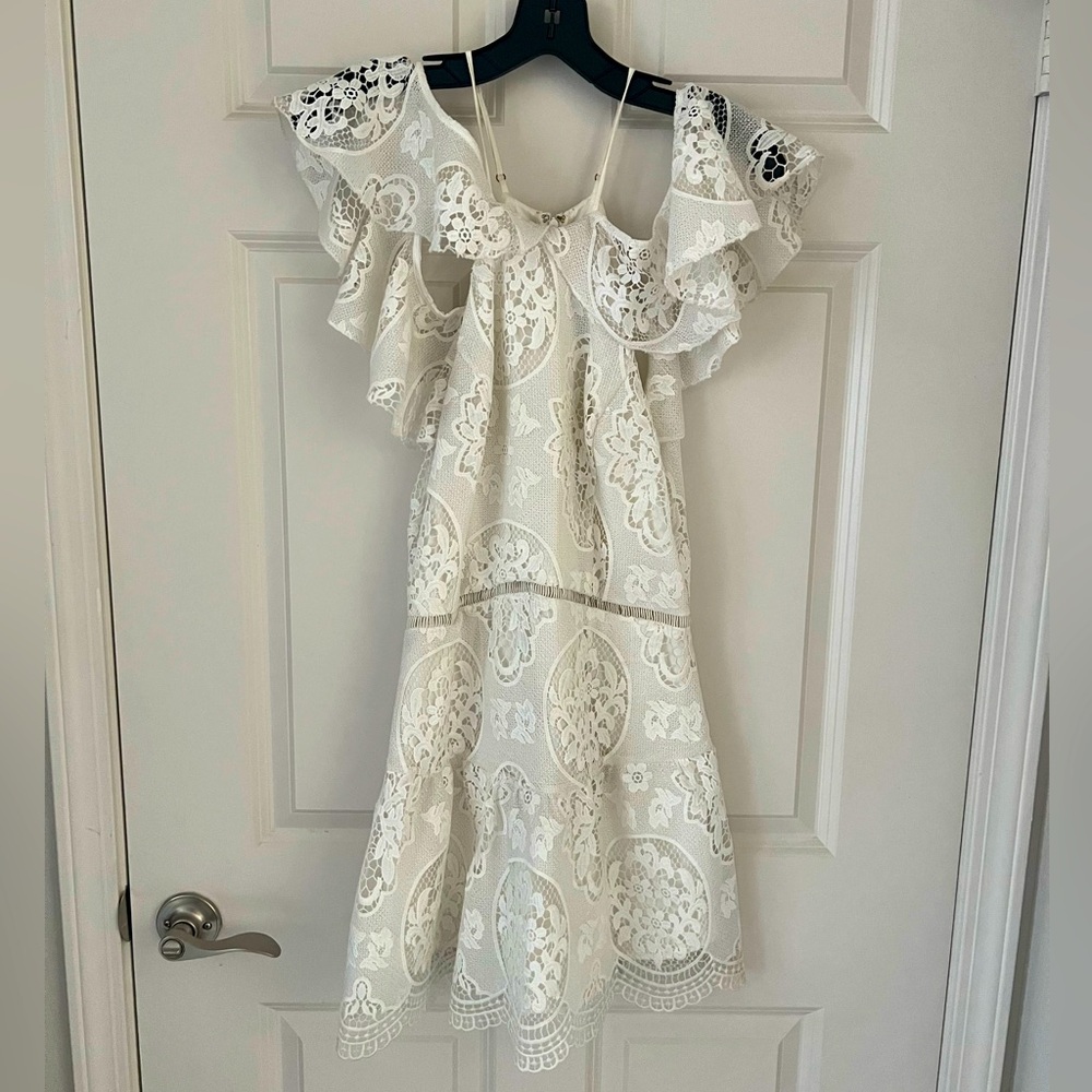 Karina Grimaldi Lace Mini Dress, size M